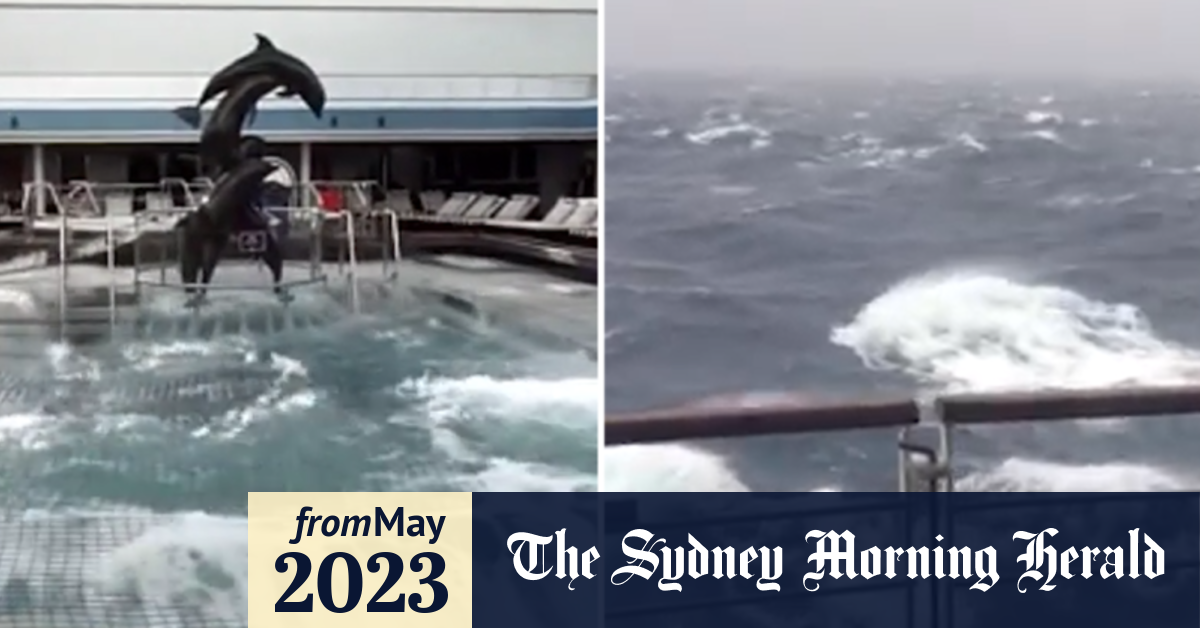 Video Footage allegedly shows rough seas on cruise ship